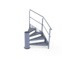 Fabrication escalier en aluminium industriel - Sur mesure